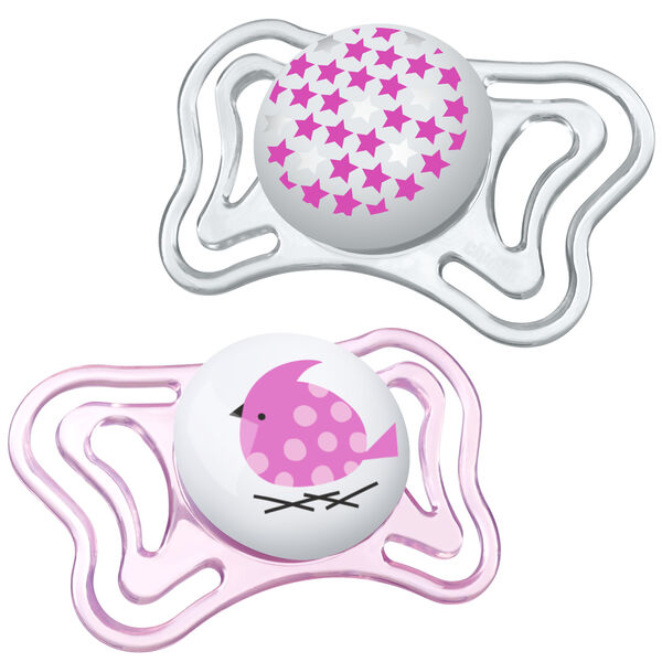 PhysioForma Light Day &amp; Night Pacifier Pink 0-6m &#40;2pc&#41; in 